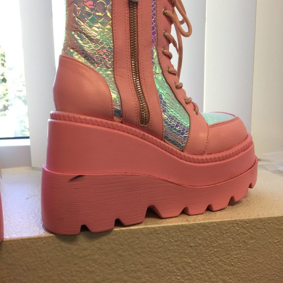 PRE LOVED Cape Robbin -Pink Poison Platforms Boots PNK/7- SH227 - Picture 7 of 8